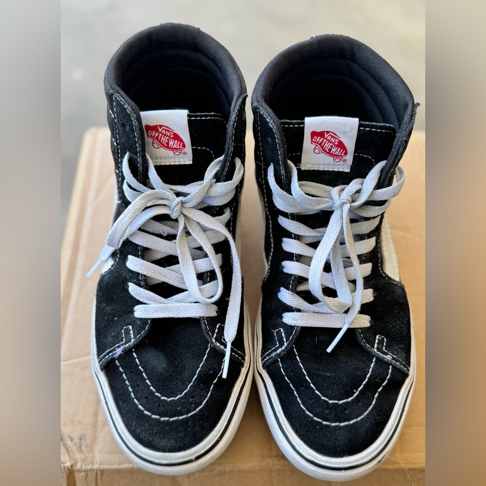 Vans Black and White High-Top Sneakers